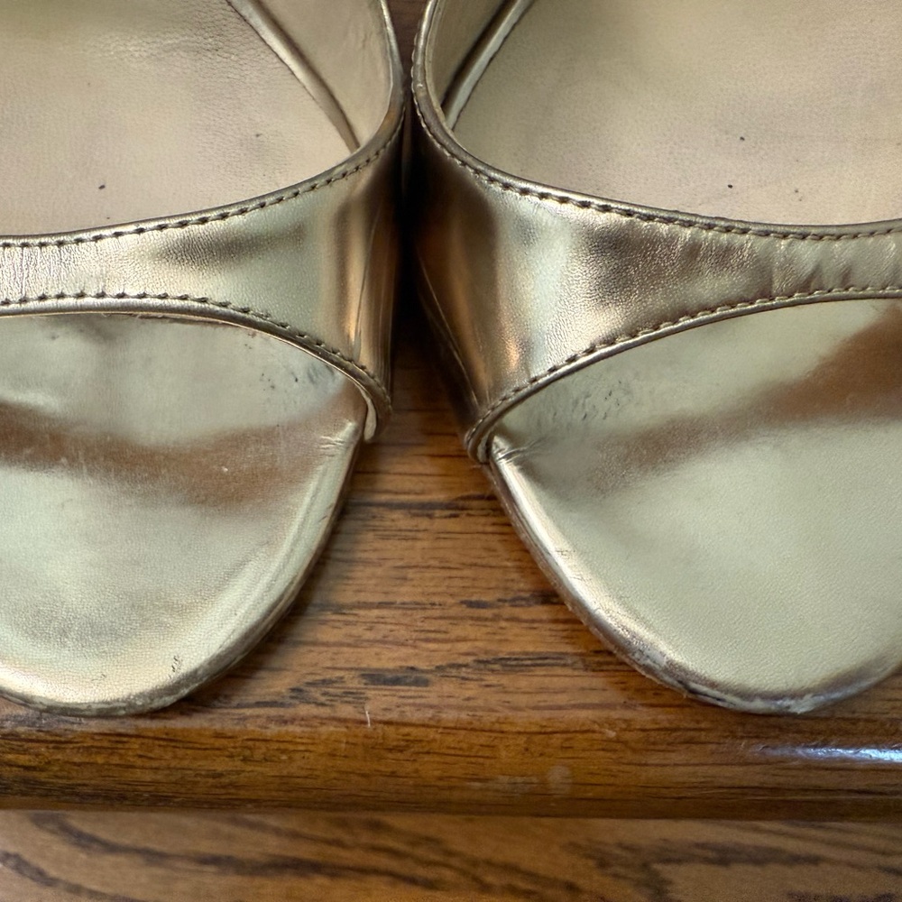 Jimmy Choo Gold Stiletto Heels - Picture 9 of 11